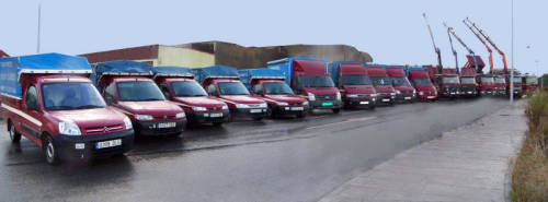 Camion de reparto o mudanza